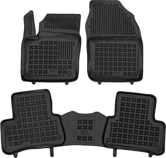 Rezaw Plast Set of Front and Rear Mats 4pcs Tray Type for Toyota C-HR 2023 Black