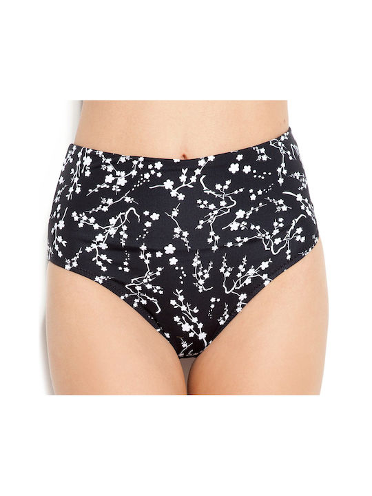 Black Corset Brief Bikini Bottoms