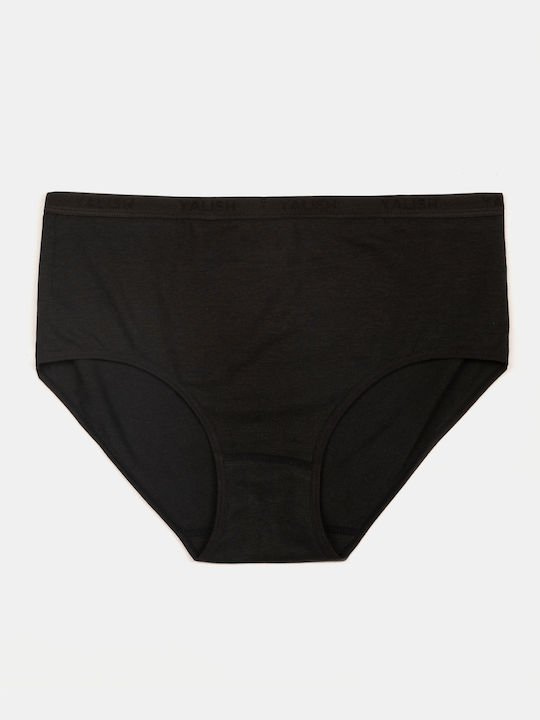 High-Waisted Black Briefs