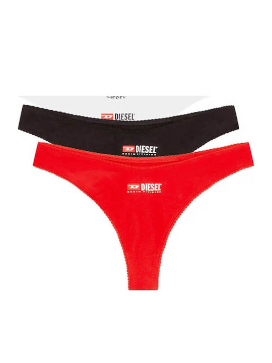 Βαμβακερά Γυναικεία Slip 3Pack Red, Black