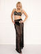 Set Top Fustă Negru Negru