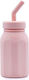 Melii Kids' Silicone Water Bottle with Straw Pink 230ml