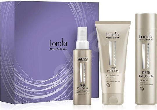 Londa Professional Fiber Infusion Șampon 250 ml Masca 250 ml Tratament 100 ml