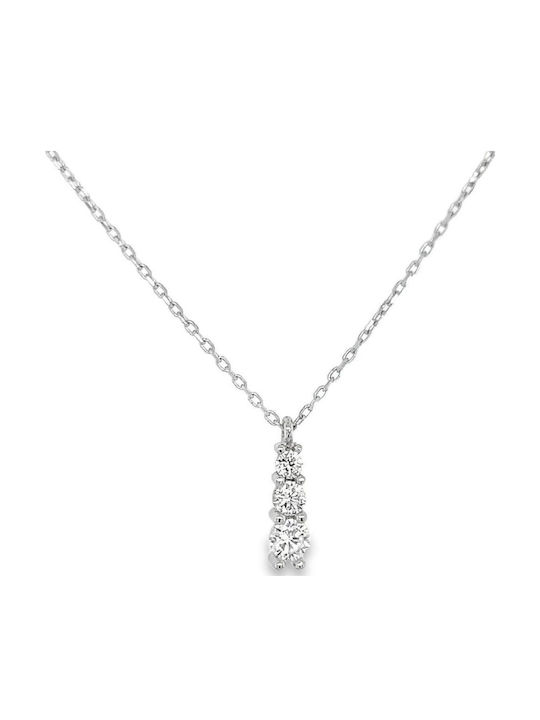 Xryseio Charm aus Weißgold 14K mit Zirkon