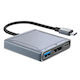 USB-C Докинг станция с DisplayPort 4K PD Сив (17845)