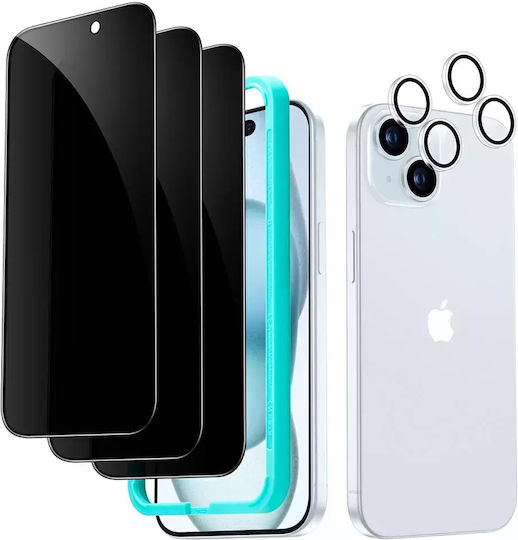 ESR Privacy Tempered Glass 3τμχ (iPhone 15)