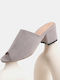 Women's Grey Mule Heel