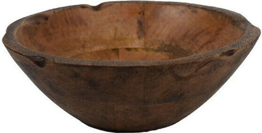 Nakaro Wood Салатна купа Дърво Aged Vintage Brown 20x20x8см 1бр