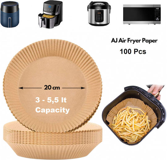 Aj WP Non-Stick Baking Papers for Air Fryer 20x20cm 100 Pieces