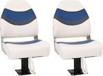 Boat Seat Set 4 Pieces High Back Folding 3284313