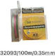 Angelschnur Mehrfarbig 100m / 0.35mm 32093