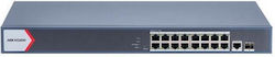 Hikvision Verwaltet L2 PoE+ Switch mit 17 Ports Gigabit (1Gbps) Ethernet und 1 SFP Port