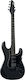 Eko Electric Guitar Stratocaster with HSS Pickup Configuration Black with Case