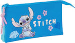 Safta Stitch Pencil Case with 3 Compartments