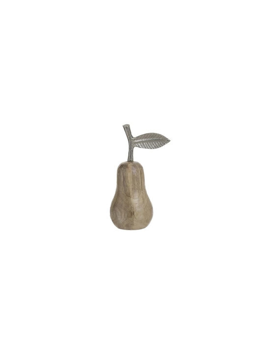 Inart Decorative Pear made of Wooden 8x7x16cm 1pcs