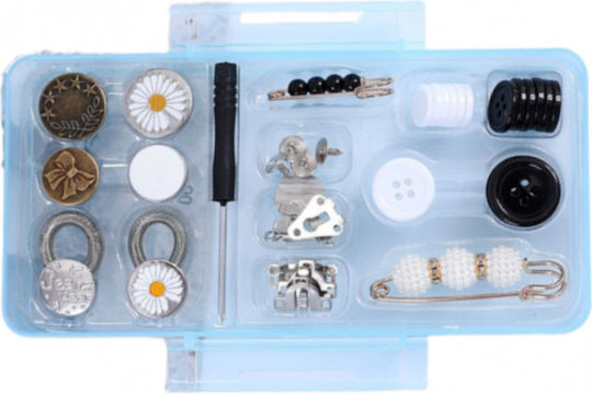 Button Replacement Kit Zola 40 Pieces Buttons Thread Needle Screwdriver Safety Pin Plastic
