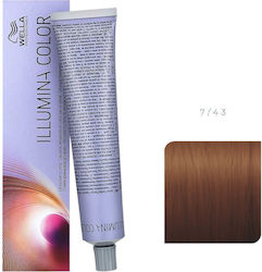 Wella Illumina Color Haarfarbe 7/43 Medium Red Gold Gold Blonde 60ml