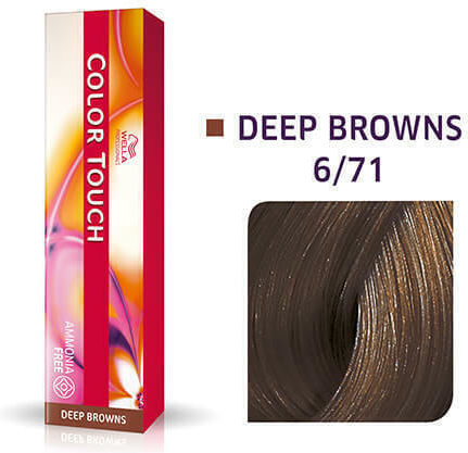 Wella Color Touch Дълбоки Кестеняви Полуперманентна Боя За Косата Без Амоняк 6/71 Дълбоки Кестеняви 60ml