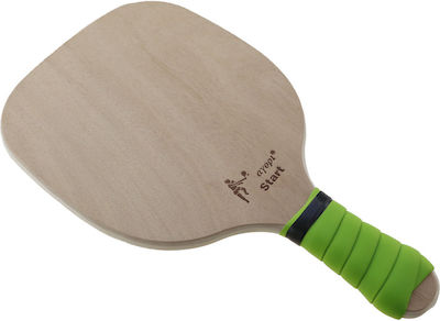 "to agori" Start Beach Racket Strandracket Beige 400gr mit Geradem Griff Grüne