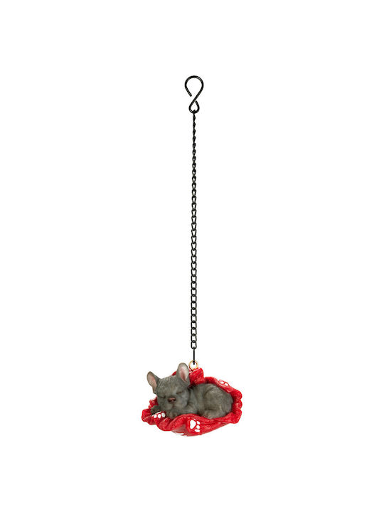 Hängender Weihnachtsbaumschmuck Hund aus Kunstharz 4.5x6.3cm