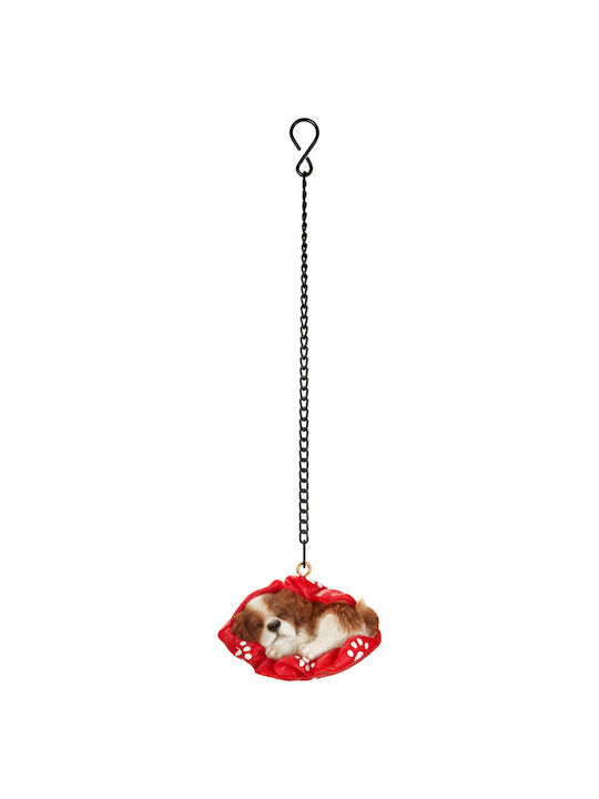 Hängender Weihnachtsbaumschmuck Hund aus Kunstharz 4.5x6cm