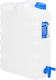 vidaXL Vertical Cylindrical Plastic Storage Tank 22lt for Water / Petroleum Blue