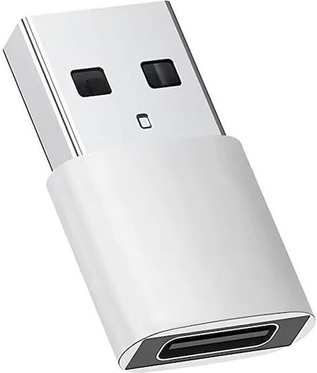 Converter USB-A male to USB-C female Gray 1pcs 17856