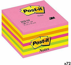 Post-it Sticky Note Pads in Cube 450 Sheets Pink 7.6x7.6pcs Set of 72pcs