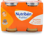 Nutriben Baby Food Jar Potito Fruit and Cereals for 6m+ 380gr