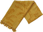 Noidinotte Beach Towel Yellow with Fringes 170x90cm.