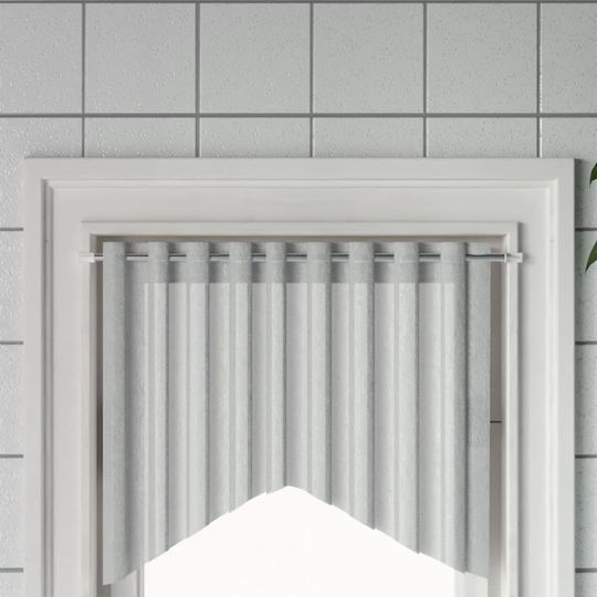 vidaXL Telescopic Shower Curtain Track Aluminium Silver 105cm