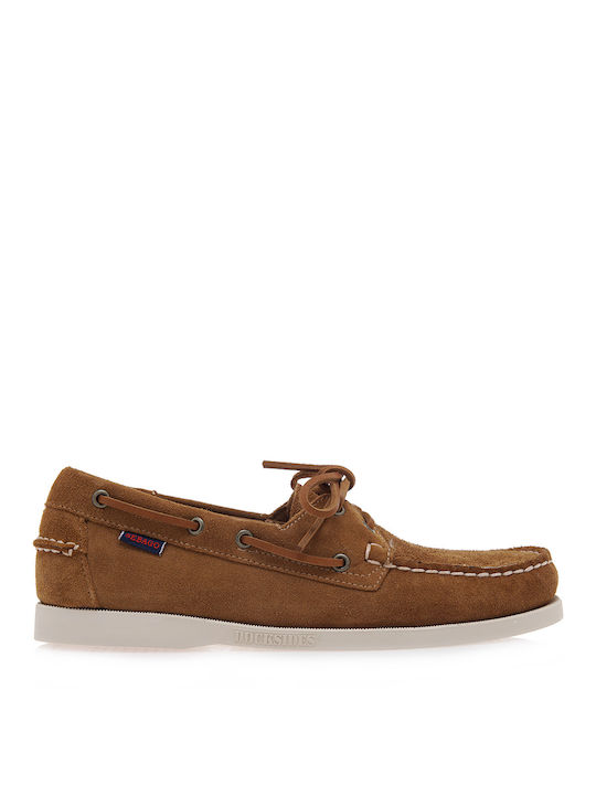 Sebago Men's Suede Boat Shoes Tabac Brown