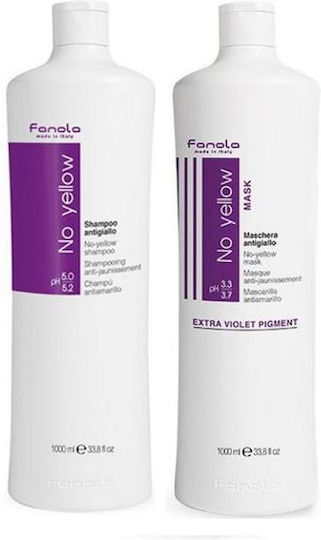 Fanola Anti-yellow Tone Package Anti-yellow Tone Mask 1000 Ml Shampoo