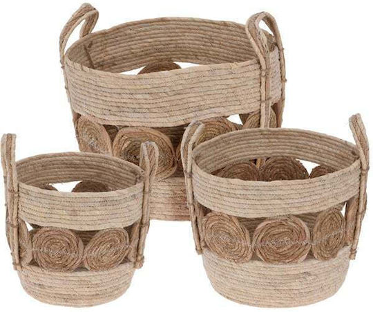 Koopman Coș decorativ Din paie 32x27.5buc