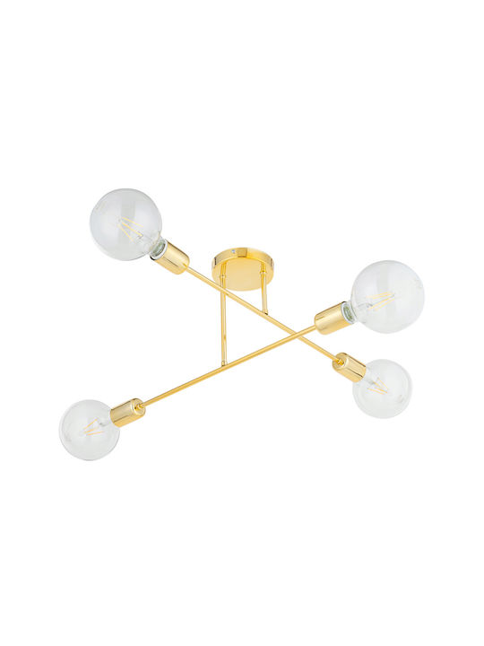 Powertech Φωτιστικό Modern Metal Ceiling Light with Socket E27 60pcs Gold