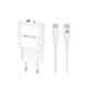 Forever Charger with USB-A Port and USB-C Port and Cable USB-C - USB-C 20W Power Delivery Whites (TC-01-20AC)