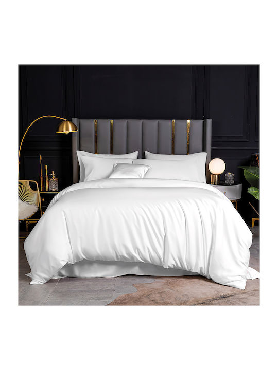 Beauty Home Set Duvet Cover 240x260cm Extra Large with 2 Pillowcases Art 12050 12050PTHYD White