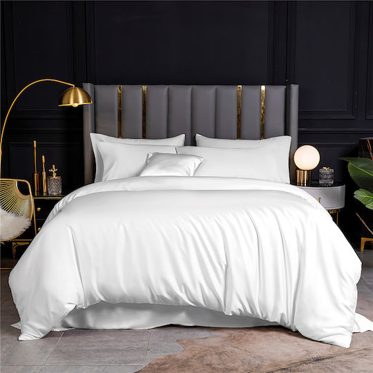 Beauty Home Set Duvet Cover 240x260cm Extra Large with 2 Pillowcases Art 12050 12050PTHYD White