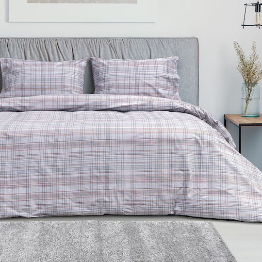 Beauty Home Σετ Παπλωματοθήκη Βαμβακερή Υπέρδιπλη με 2 Μαξιλαροθήκες 230x250cm Margarita Art 12074 Εμπριμέ