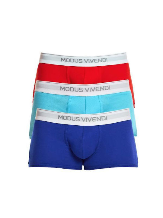 Modus Vivendi Herren Boxershorts Blue/Light Blu...