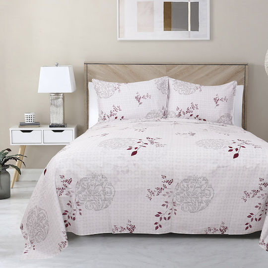 Beauty Home Duvet Cover Set Cotton Satin Queen with 2 Pillowcases 220x240 Conrad Art 12007 Embrime