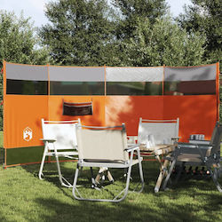 Vidaxl Paravan de Vânt pentru Camping Portocaliu Impermeabil 366x152x152 cm Portocaliu