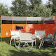 Vidaxl Paravan de Vânt pentru Camping Portocaliu Impermeabil 366x152x152 cm Portocaliu