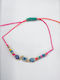 Macrame Bracelet with Three Evil Eye Beads and Multicolored Beads