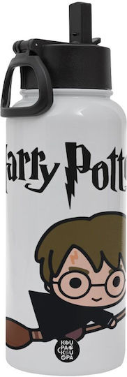 Koupakoupa Harry Potter Kid Μπουκάλι Θερμός Ανοξείδωτο / Πλαστικό BPA Free 950ml Λευκό