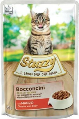 Stuzzy Bocconcini Υγρή Τροφή για Γάτες σε Φακελάκι με Βοδινό 85gr