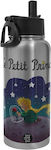 Koupakoupa Ο Μικρός Πρίγκιπας Kinder Trinkflasche Thermos Rostfreier Stahl mit Strohhalm Silber 950ml