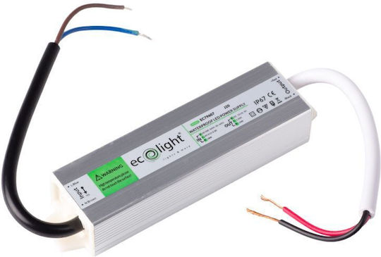 Eco Light LED Захранване Водоустойчиво IP67 Мощност 15W с Изходно Напрежение 12V