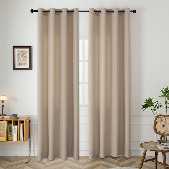 Beauty Home Mit Grommet Beigem Vorhang 140x270cm
