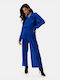 Solid Pleated Blue Set